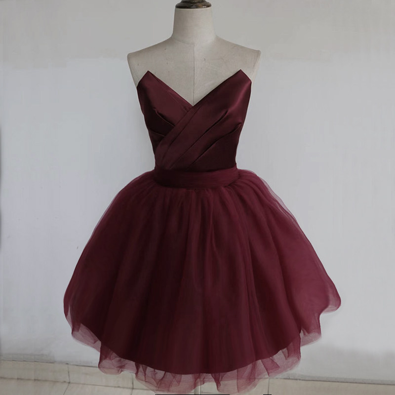 2023年夏季新娘款礼服裙小众高端气质短款轻奢订婚宴会小个子修身