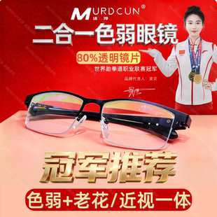 MURDCUN2026款 红绿色弱色盲矫正眼镜局部镀膜眉线镀膜看色盲图