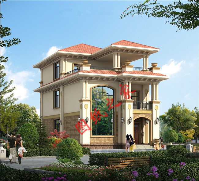 2019三层新款豪华欧式别墅设计图纸 农村自建房建筑施工图全套带