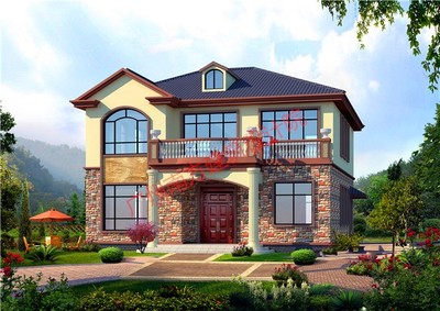 农村别墅设计图纸二层自建房三层欧式房屋乡村楼房全套豪华房子