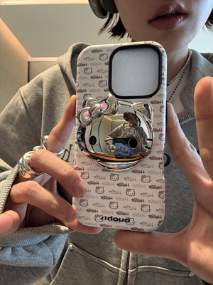 ouchtv原创升级款金色粉KT韩国菲林二合一磁吸适用于iphone16promax