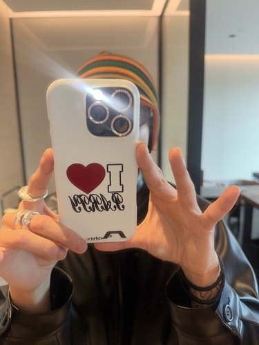 ouchtv原创设计爱心系列美式复古印花韩国菲林插卡手机壳适用于iphone17promax手机壳