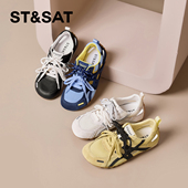St&Sat 星期六春夏网面镂空透气圆头系带阿甘德训鞋 女SSD2112WCT