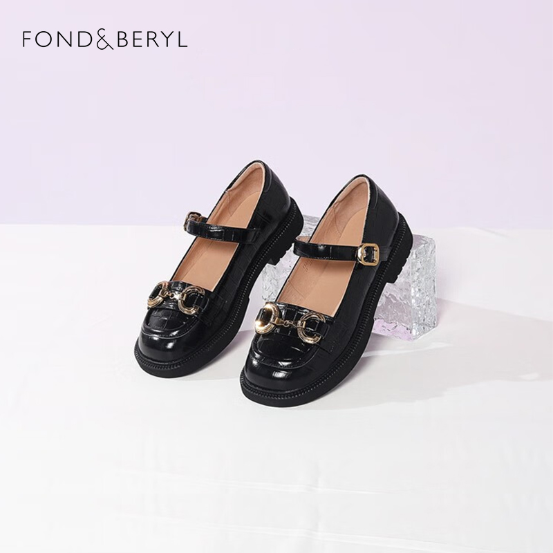 菲伯丽尔甜美时尚百搭玛丽珍鞋女