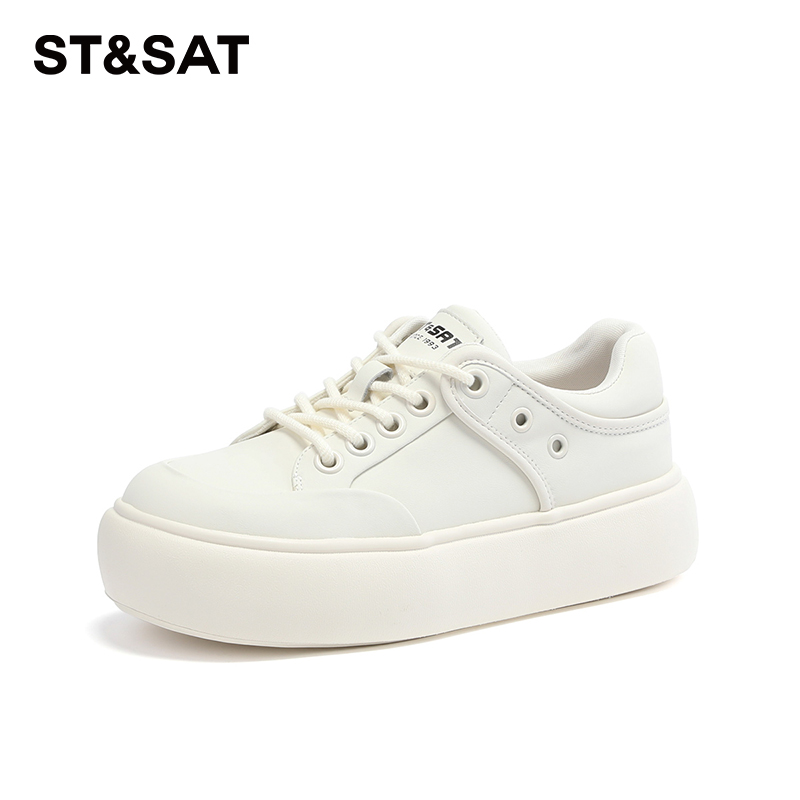星期六厚底增高休闲小白鞋