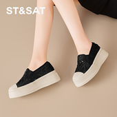 St&Sat 女SSD2111W0L 一脚蹬厚底单鞋 星期六春夏季 网面透气渔夫鞋