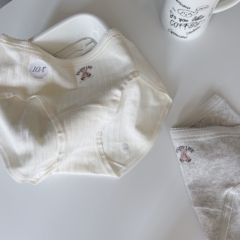 韩系可爱小熊A类婴儿棉加长裆内裤女抑菌全棉女士中腰包臀三角裤