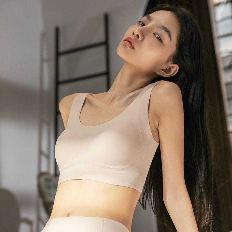 怪叔叔凉感防走光无钢圈背心内衣