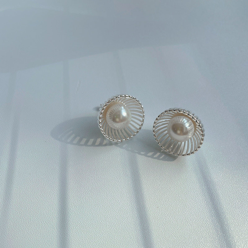 盛开董洁同款珍珠耳环镀银金属镂空气质高级感新中式民族耳钉耳饰,饰品/流行首饰/时尚饰品新,耳环,淘宝优惠券,粉丝福利购,淘宝优惠卷