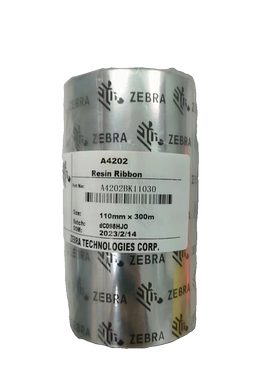 A4202BK-宽110mm*长300M-全树脂基-黑色-Zebra