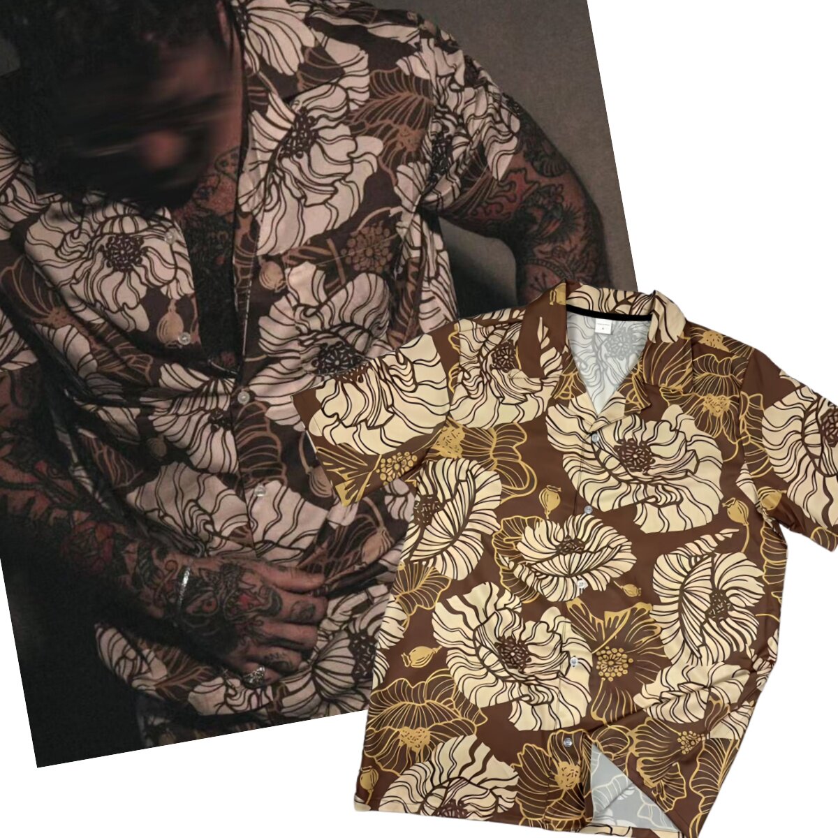 美利坚洋行南美风POPPIES罂粟花衬衫 单穿叠穿皆可短袖