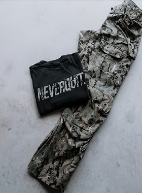 美利坚洋行永不言弃信念T AOR-2迷彩NEVER QUIT战术短袖