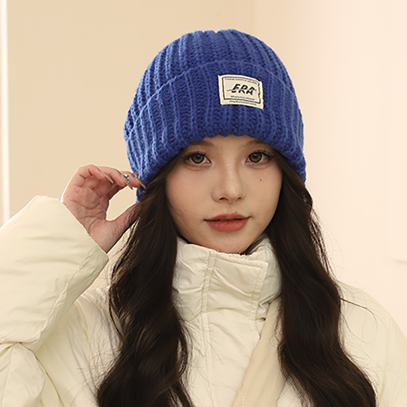 慵懒风大头围堆堆帽女秋冬季时尚套头月子帽冷帽显脸小包头帽子女