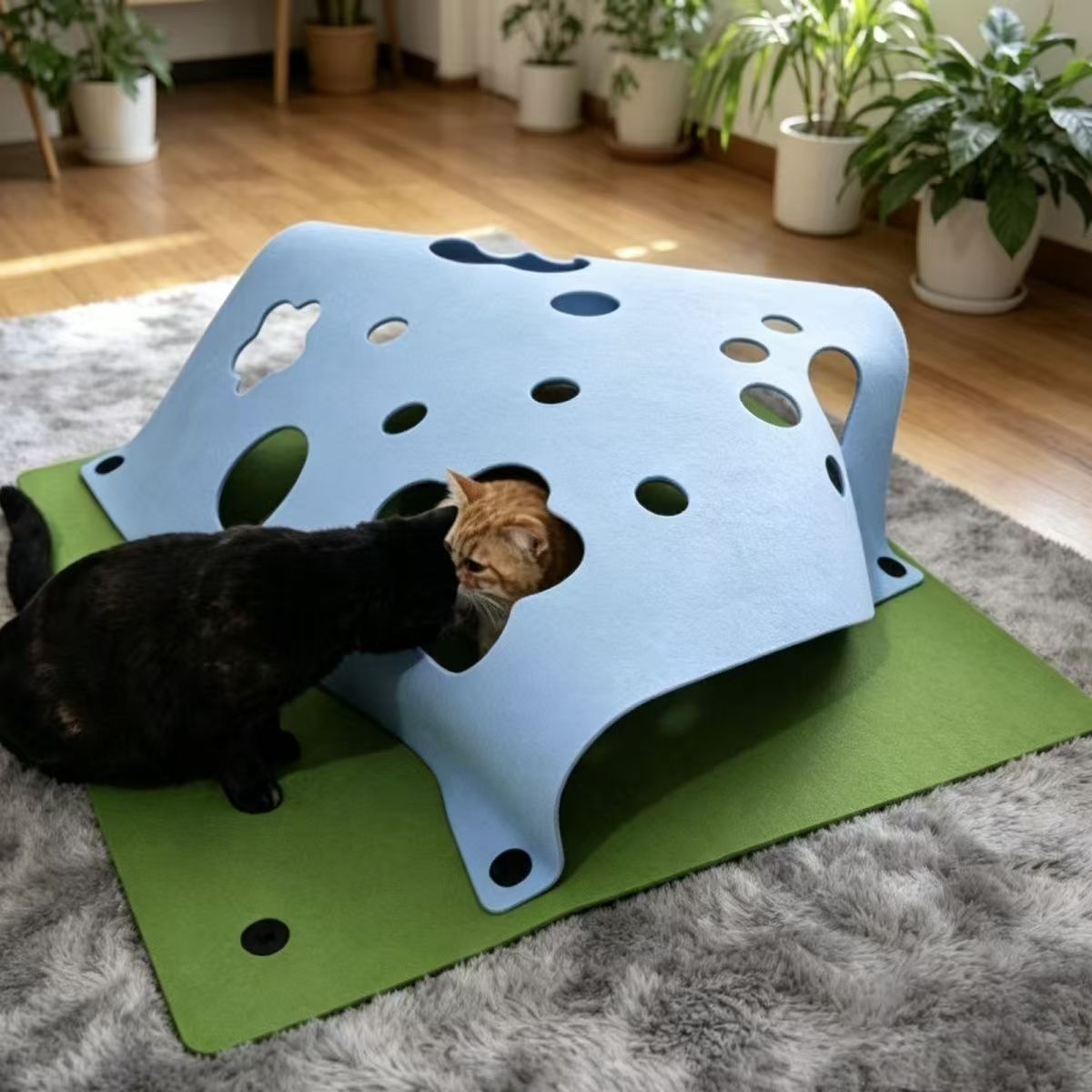 猫咪钻钻乐加厚毛毡抓板玩具图片