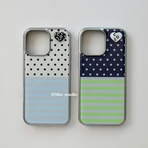 韩系ins小众设计波点条纹手机壳