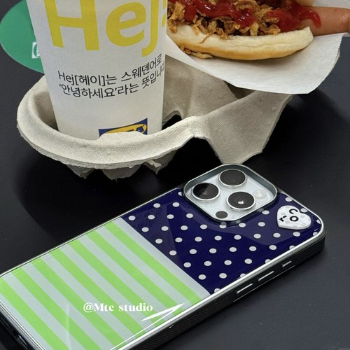 韩系ins设计师款波点条纹手机壳