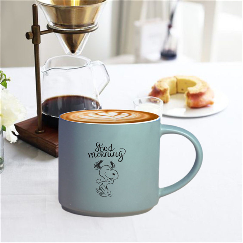 史努比陶瓷哑光卡通女生马克杯