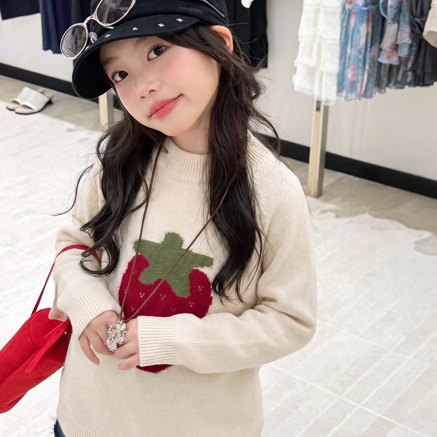 女童毛衣秋季2026新款女大童时尚洋气时髦衣服衣服初中生韩系穿搭