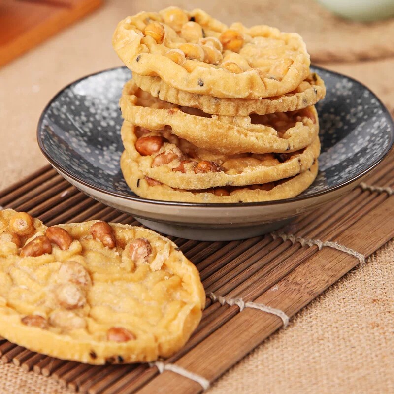 浙江温州特产小吃300g花生巴饼豆饼糕点网红办公室休闲零食品包邮