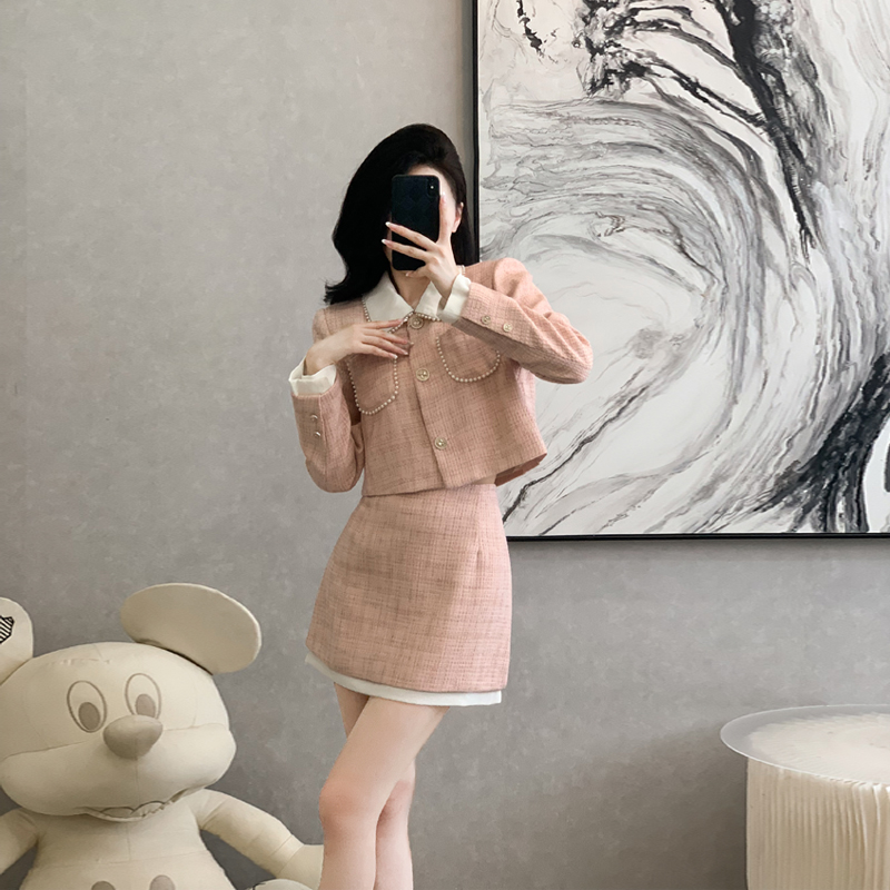婷澈涤纶2024年夏季撞色两件套