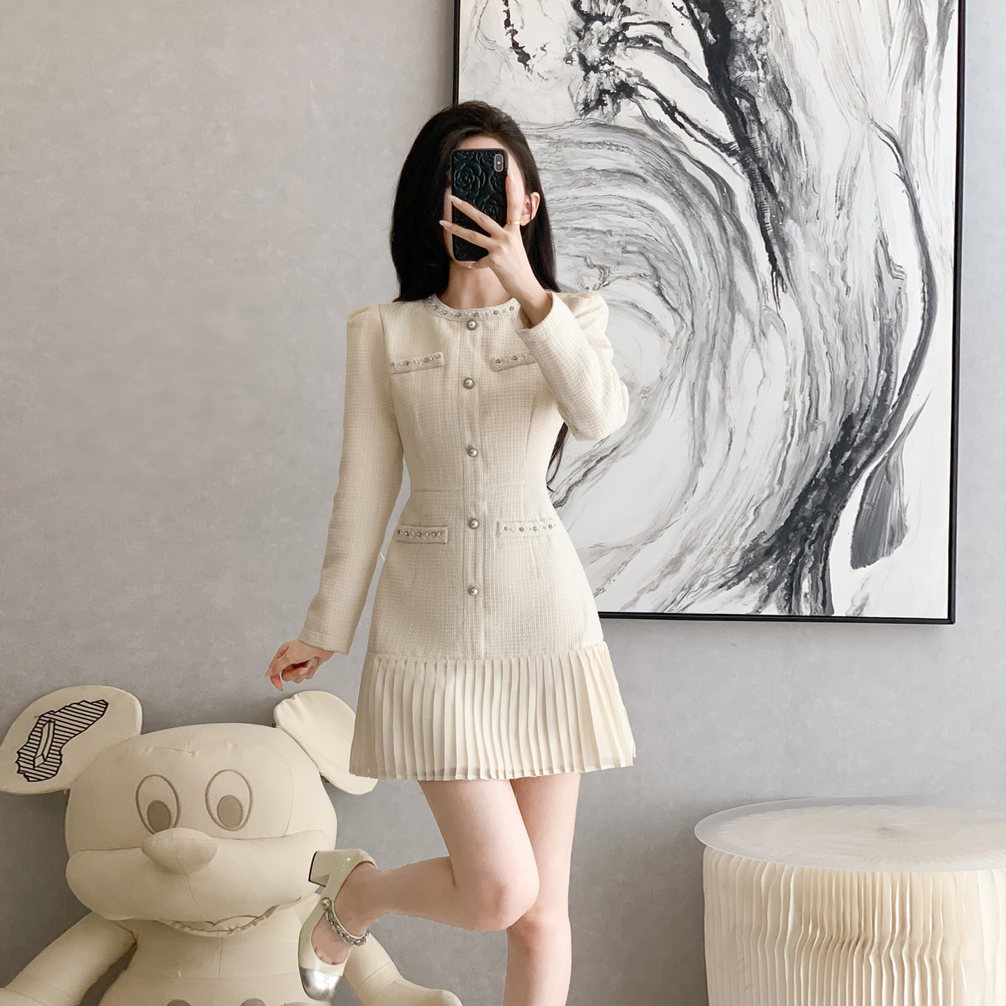 法式复古小香风气质时尚连衣裙