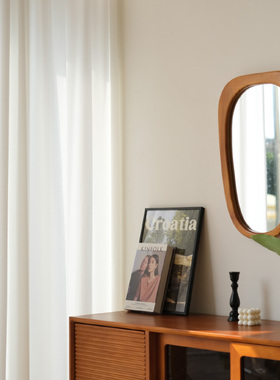 Annecy安纳西 艾草纱透光不透人白色窗纱窗帘定制弱光轻盈飘逸