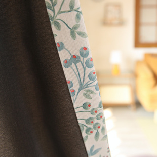 Losinj洛希尼 90%遮光度清新田园美式涤棉窗帘定制卧室阳台客厅