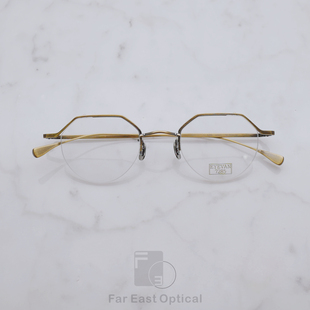 EYEVAN7285  185日本手工眼镜复古半框梨型镜框女超轻光学镜架男