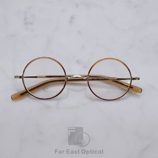 万年龟KameManNen日本手工眼镜纯钛鼻托圆框近视眼镜架KMN103