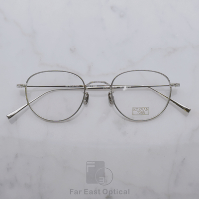EYEVAN 7285 1001 日本手工眼镜架男复古纯钛光学眼镜框圆框型女