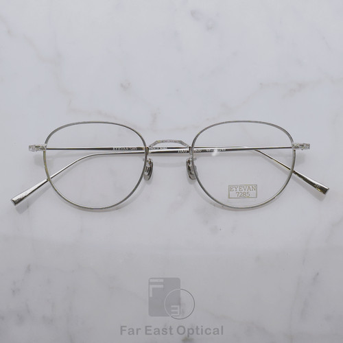 EYEVAN 7285 1001 日本手工眼镜架男复古纯钛光学眼镜框圆框型女