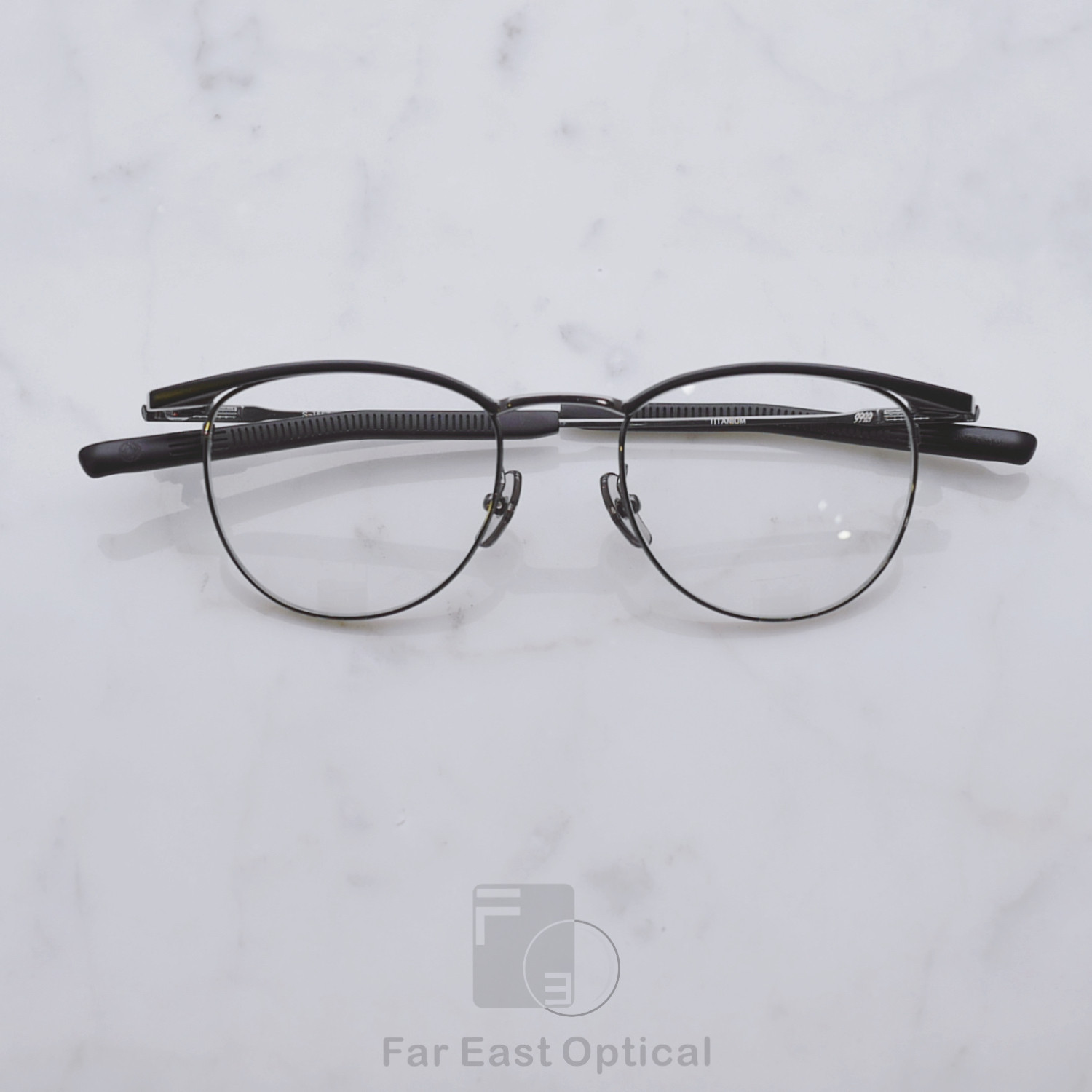 999.9日本手作超轻钛金属眼镜架男女士休闲近视圆框配镜片S-155T