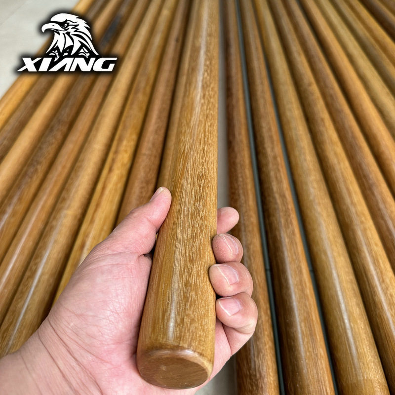 广州响牌咏春拳六点半棍坤甸木红花梨木鼠尾齐头棍抖力劲武术大杆