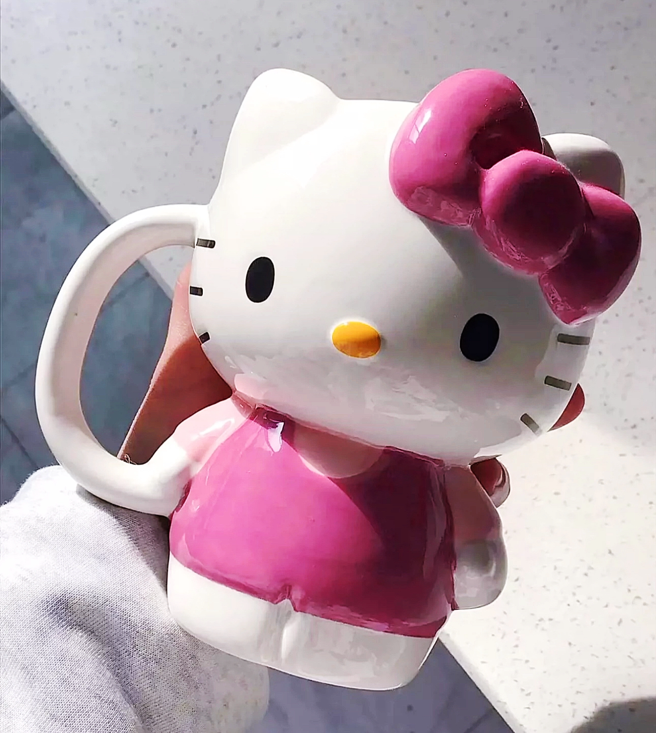 猫咪杯子女生高颜值马克杯蝴蝶结猫可爱送闺蜜办公大容量陶瓷水杯