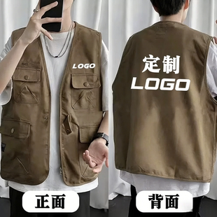 工装定制马甲印logo摄影工作服多口袋班服订制 广告衫DIY男女背心