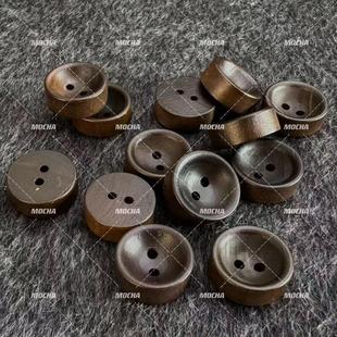 风衣西服扣子 纽扣子棉麻开衫 复古风木头扣子棉麻开衫 风衣外套衬衫