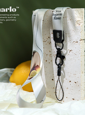 CL联名清新柠檬手机挂绳不可调节长短防丢多尺寸挂绳适合露营徒步