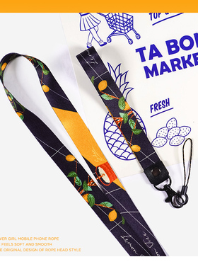 SDAN原创柠檬树长短手机挂绳挂脖子手腕绳防丢防掉钥匙扣情侣挂件