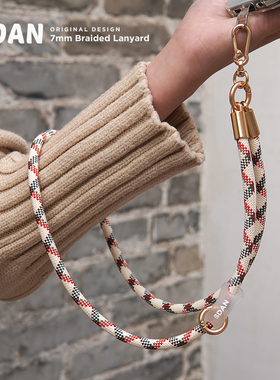 SDAN多功能7mm新春经典款手机挂绳挂脖编织手腕短绳百搭防丢[是旦