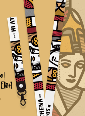 SDAN古希腊雅典娜手机挂绳挂脖手腕绳长短款手机链钥匙扣挂件欧美