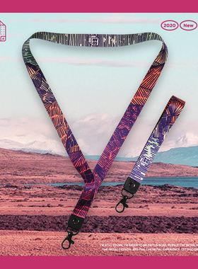 SDAN原创手绘风景紫色手机挂绳挂脖子手腕绳长短款钥匙扣欧美挂件