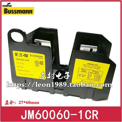 美国EATON BUSSMANN保险丝座 J60060-1CR JM60060-1CR 60A 600V