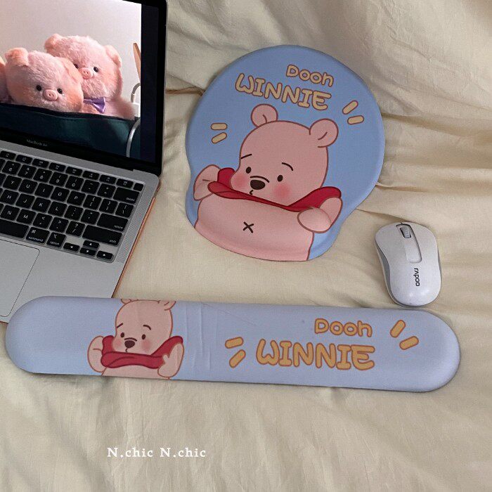ANIME CARTOON CUTE FAT BELLY LITTLE YELLOW BEAR CUTE MOUSE PAD LONG HAND REST DESKTOP WRIST MOUSE ANTI-SLIP PAD