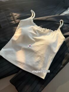 ST韩国订单款简约纯色百搭背心26年春夏自带胸垫舒适小清新吊带