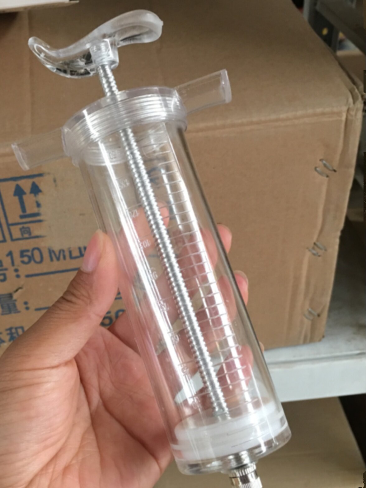 大号塑钢注射器 大容量大口径针筒针管 乳鸽喂食器 疫苗器 150ml