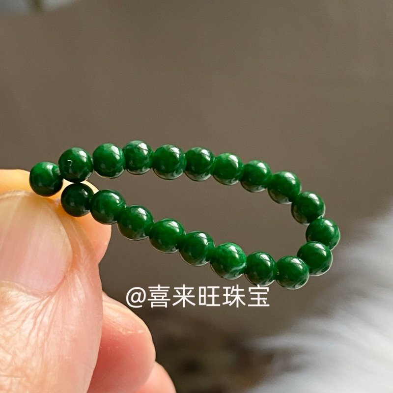 天然缅甸老坑翡翠花青飘绿祖母绿圆珠子手串手链单颗散珠玉石配饰,珠宝/钻石/翡翠,手链/手串,淘宝优惠券,粉丝福利购,淘宝优惠卷