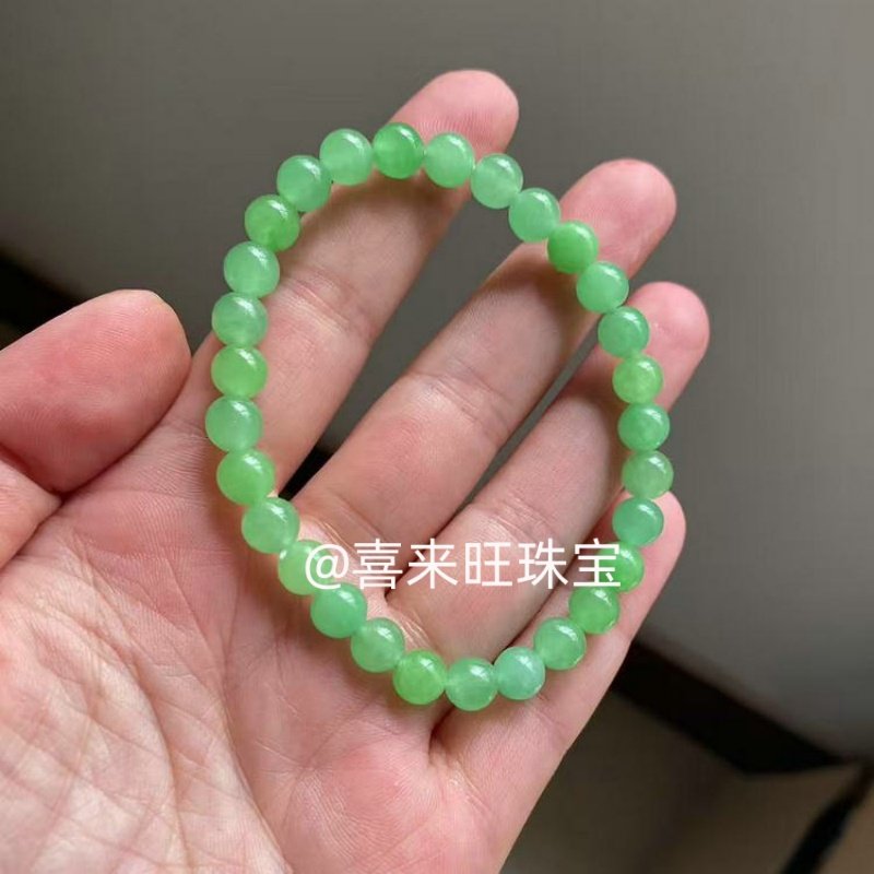 天然缅甸老坑翡翠冰种晴水绿浅绿圆珠子手串手链单颗散珠玉石配饰,珠宝/钻石/翡翠,手链/手串,淘宝优惠券,粉丝福利购,淘宝优惠卷