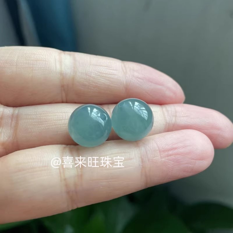 天然缅甸老坑翡翠冰种油青色蓝水圆珠子手串手链单颗散珠玉石配饰,珠宝/钻石/翡翠,手链/手串,淘宝优惠券,粉丝福利购,淘宝优惠卷