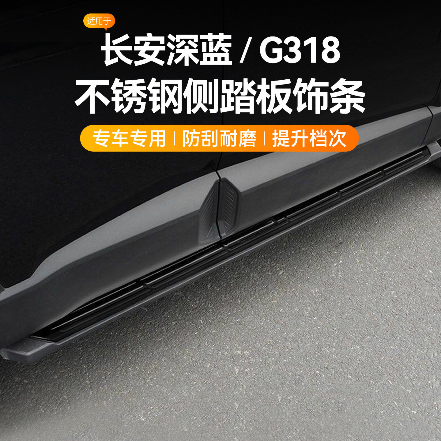 适用长安深蓝G318侧踏板防护面板汽车改装专用门槛条装饰条配件用