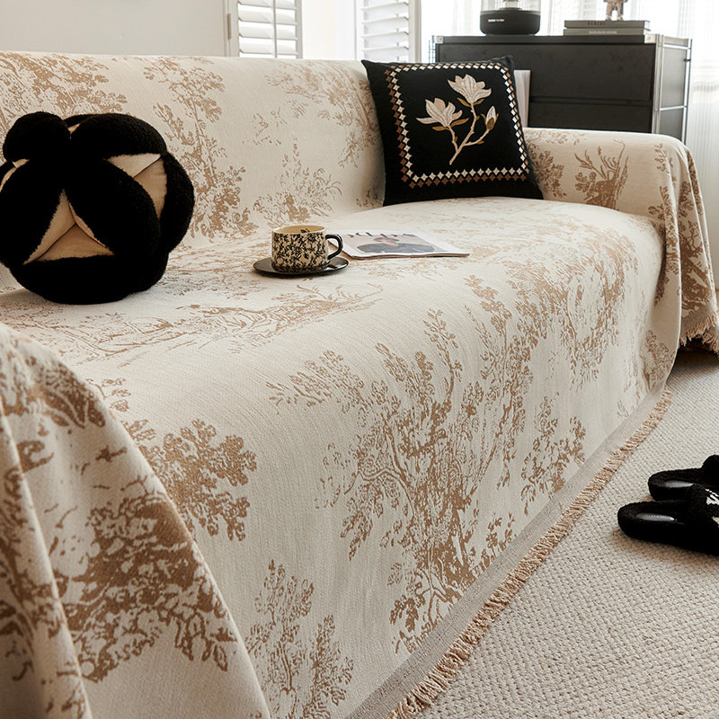 法式覆古沙发盖布高级感四季通用沙发套罩盖毯子一整张全盖沙发巾